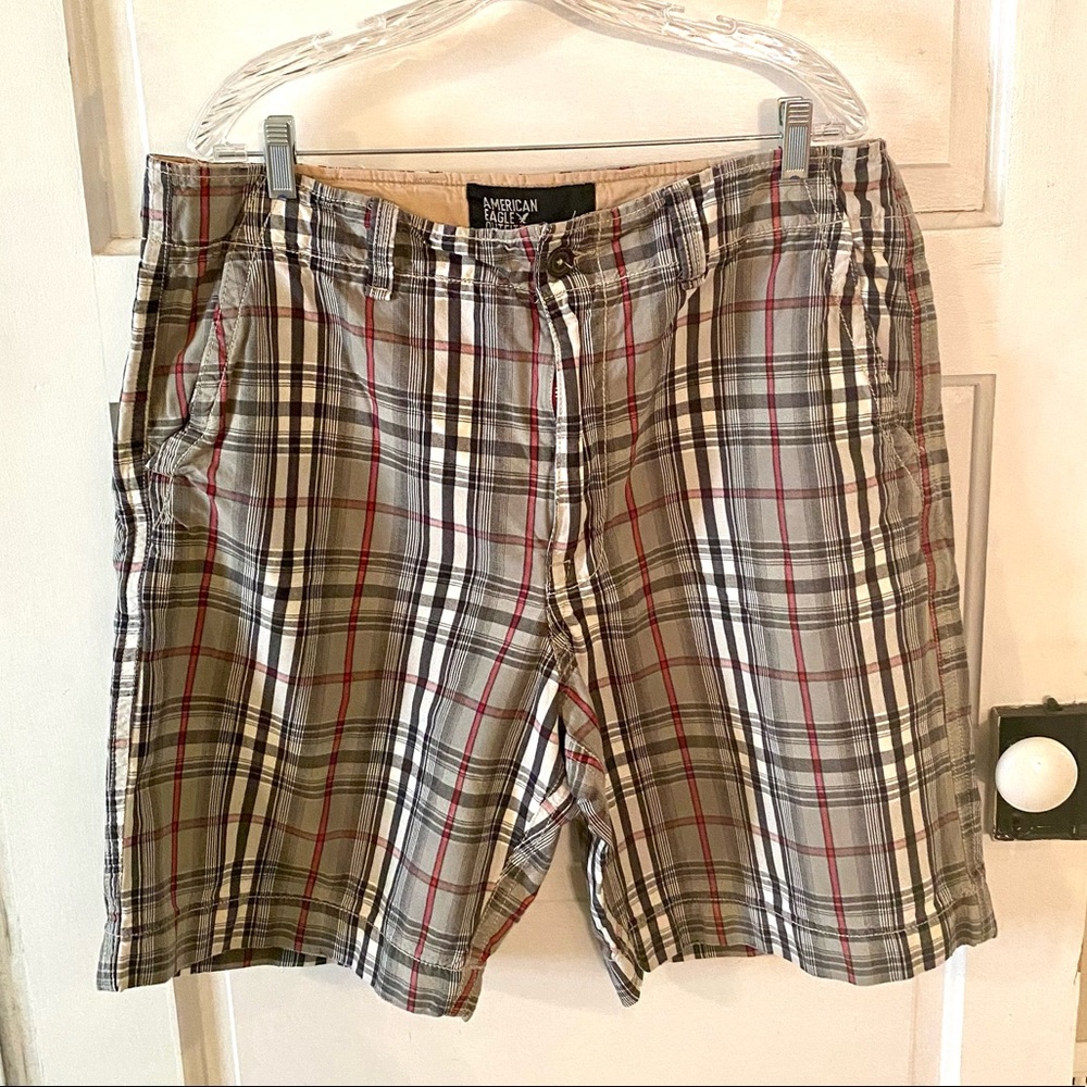 American Eagle Khaki Classic Length Shorts